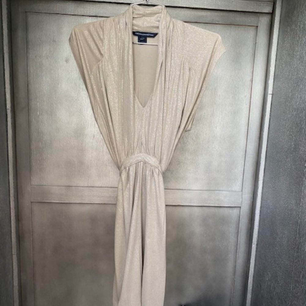 Shimmery Mini  Dress with Built in Belt